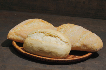 Various types of bread rolls, cakes, bun