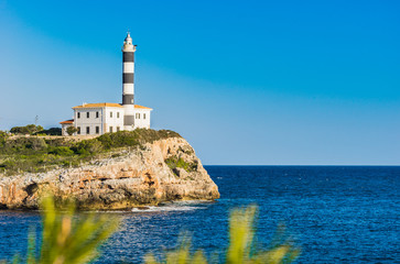 Leuchtturm Mittelmeer Insel Mallorca Spanien Porto Colom