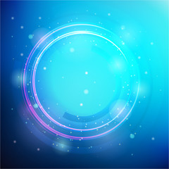 Obraz premium Vector round frame. Shining circle banner. Vector illustration
