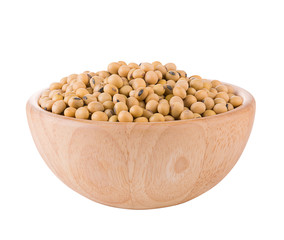 soy beans on white background