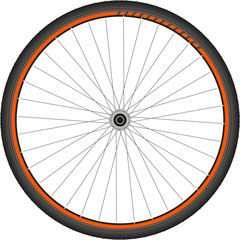Fototapeta premium bicycle wheel abstract vector illustration isolated eps 10