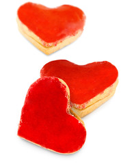 Obraz na płótnie Canvas Isolated image of a heart-shaped cookie