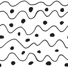 Seamless pattern with hand-drawn sketch points and lines. Bacgro