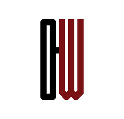 OW initial logo red and black