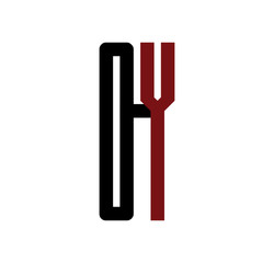 OY initial logo red and black