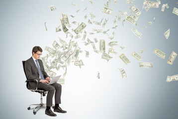 Businessman with laptop