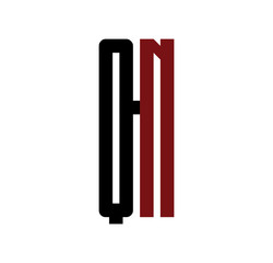 QN initial logo red and black