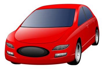 Obraz na płótnie Canvas Vector red car