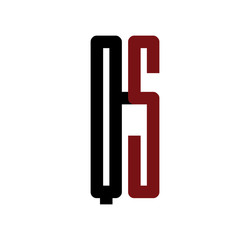 QS initial logo red and black