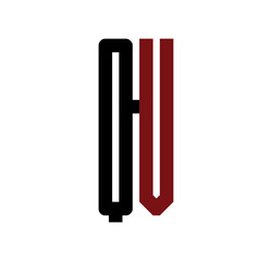 QV initial logo red and black