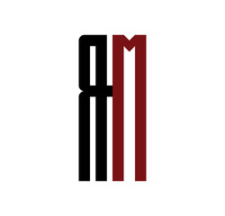 RM initial logo red and black