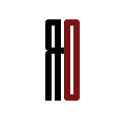 RO initial logo red and black