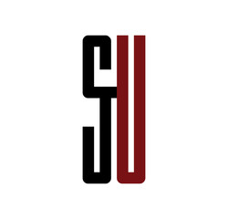 SU initial logo red and black