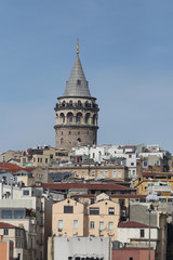Fototapeta premium Galata Tower in Istanbul City, Turkey