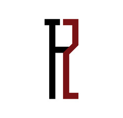 TZ initial logo red and black