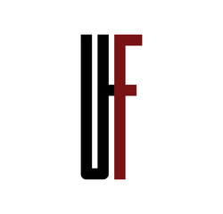 UF initial logo red and black