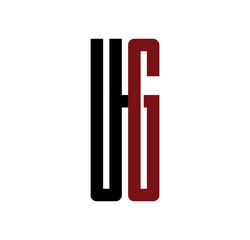 UG initial logo red and black