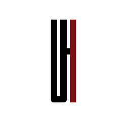 UI initial logo red and black