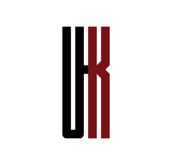 UK initial logo red and black