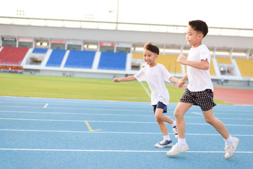 Fototapeta premium Running boy