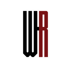 WR initial logo red and black