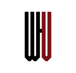 WV initial logo red and black