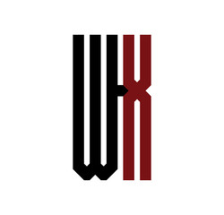 WX initial logo red and black