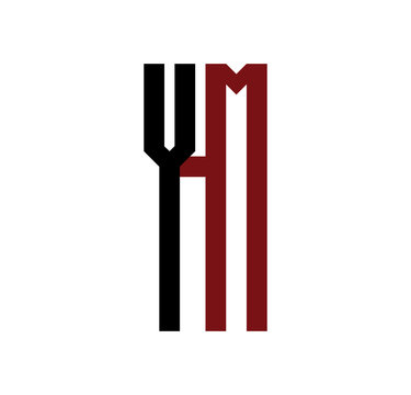 YM initial logo red and black