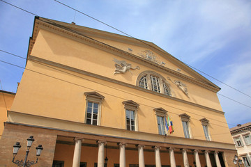 medieval historic old town of Parma, Italy