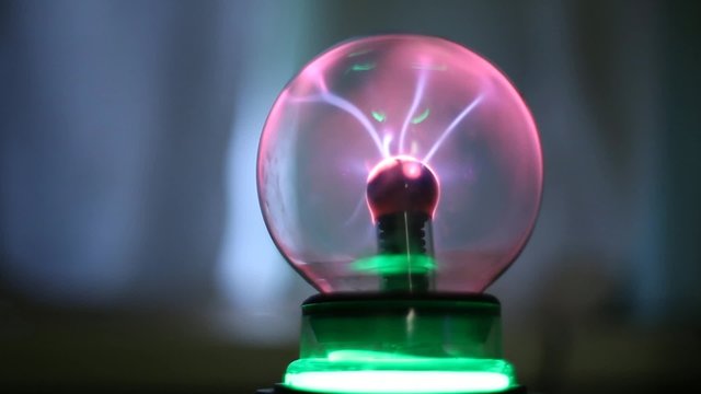 Magic ball with lightning on a light background
