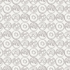 Vector Muffins Seamless Pattern. Cakes, Sweets.