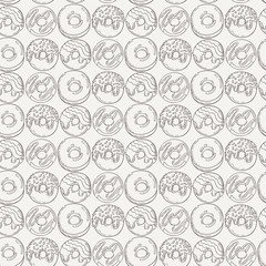 Vector Muffins Seamless Pattern. Cakes, Sweets.