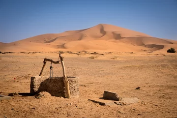 Cercles muraux Sécheresse Old well, Morocco, Sahara Desert