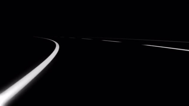 Roadtrip at night. 
3D vector animation of a roadtrip on an empty road at night.
