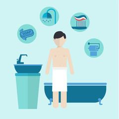 Morning personal hygiene and care