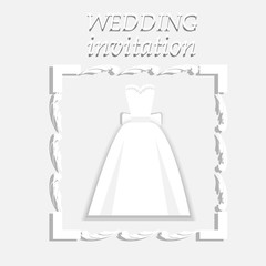 Wedding invitation. Vector illustration