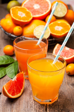 Citrus juices and fresh citrus fruit