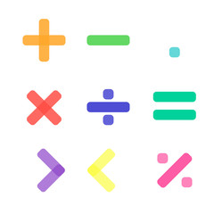 Fototapeta premium Math symbol in white background