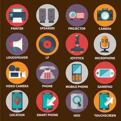 Digital devices icon set vector illustration. Digital devices icon set