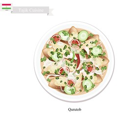 Qurutob, One of Famous Dish in Tajikistan