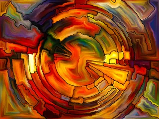 Rolgordijnen Dromen van gebrandschilderd glas © agsandrew