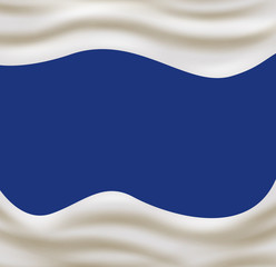 Light cream wave on light blue background