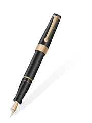 Fountain pen on white