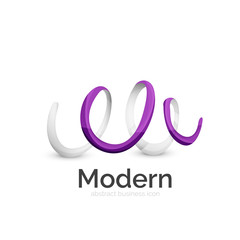 Obraz premium Vector ribbon logo