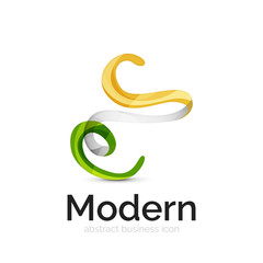 Ribbon swirl business logo