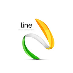 Swirl wavy ribbon, abstract concept