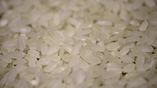 Rice extreme closeup slow rotation low angle