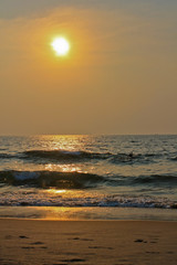 закат на берегу Индийского океана