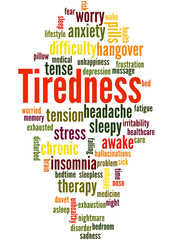 Tiredness word cloud concept 7