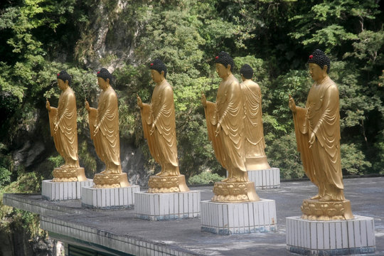 gilded statue of the saint temple near Tien Hsiang, Taiwan